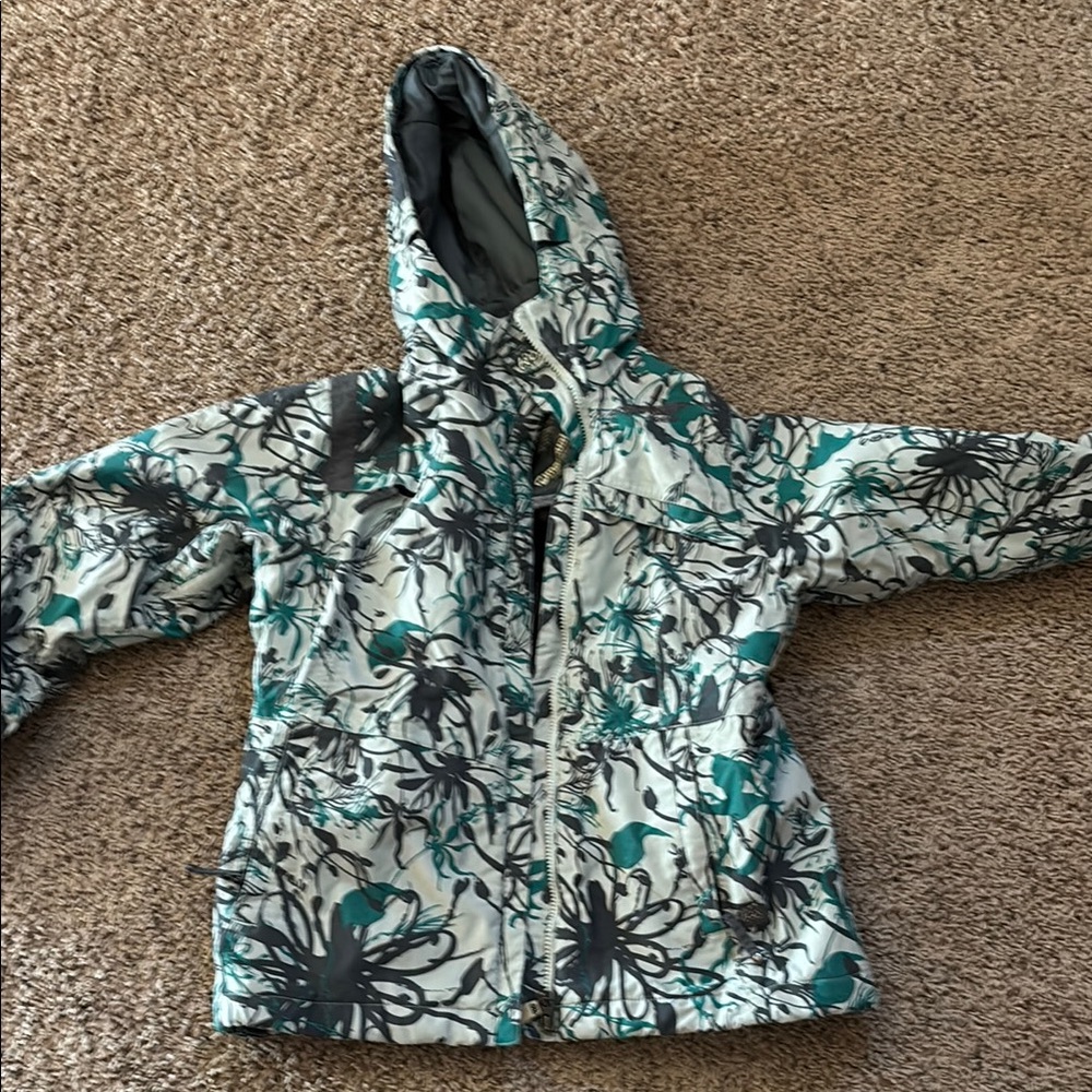 Stylish Hooded Jacket with Abstract Print
